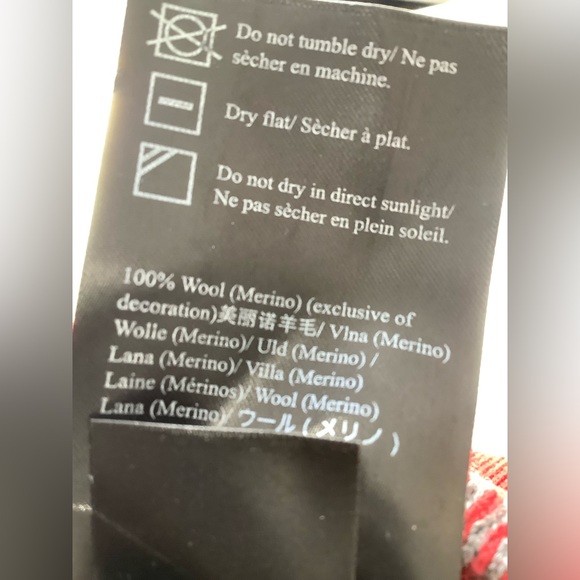 NWT Dale of Norway Double layer Merino Wool Toque/Hat/Beanie, Red & Grey - Picture 3 of 10